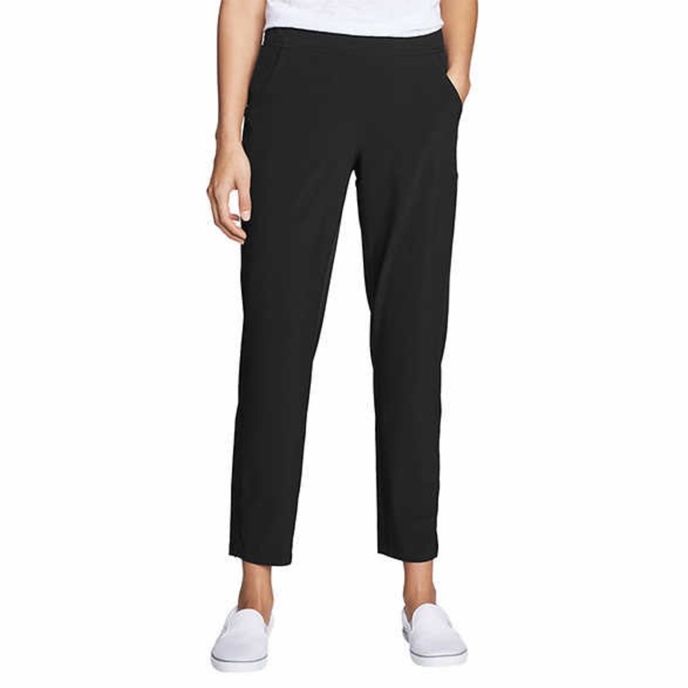 Eddie Bauer Black Cropped Straight-Leg Pants